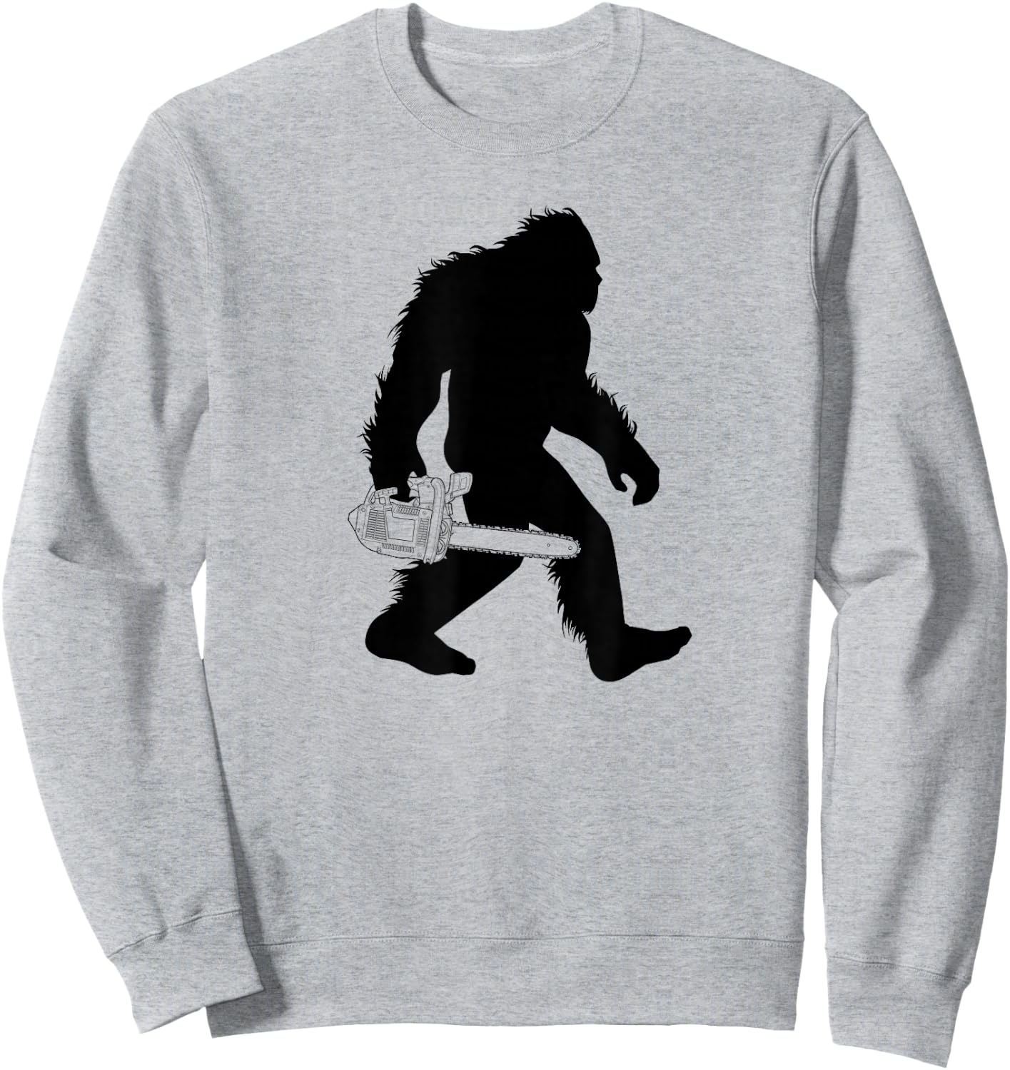 Bigfoot Carrying Chainsaw , Lumberjack Sasquatch Sweatshirt - Sweatshirt | Ash