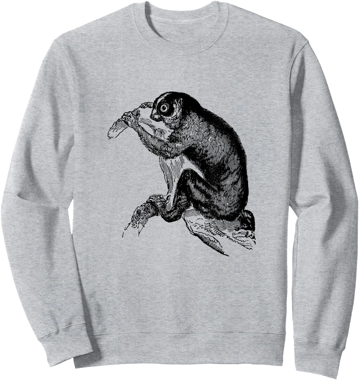 Slow Loris Vintage Print Sweatshirt - Sweatshirt | Ash