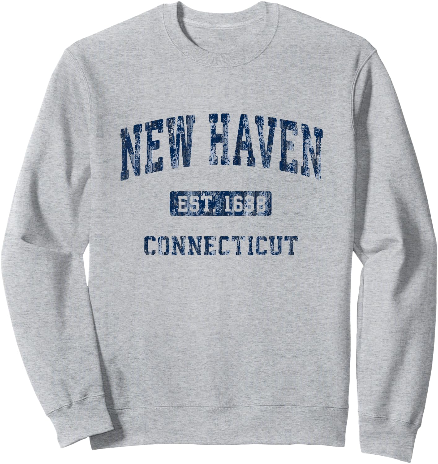 New Haven Connecticut CT Vintage Athletic Sports Design Sweatshirt - Sweatshirt | Ash