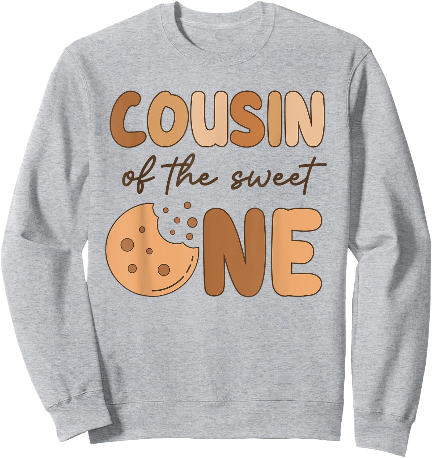 Cousin Of The Sweet One Cookies and Milk Birthday Party Sweatshirt - Sweatshirt | Ash