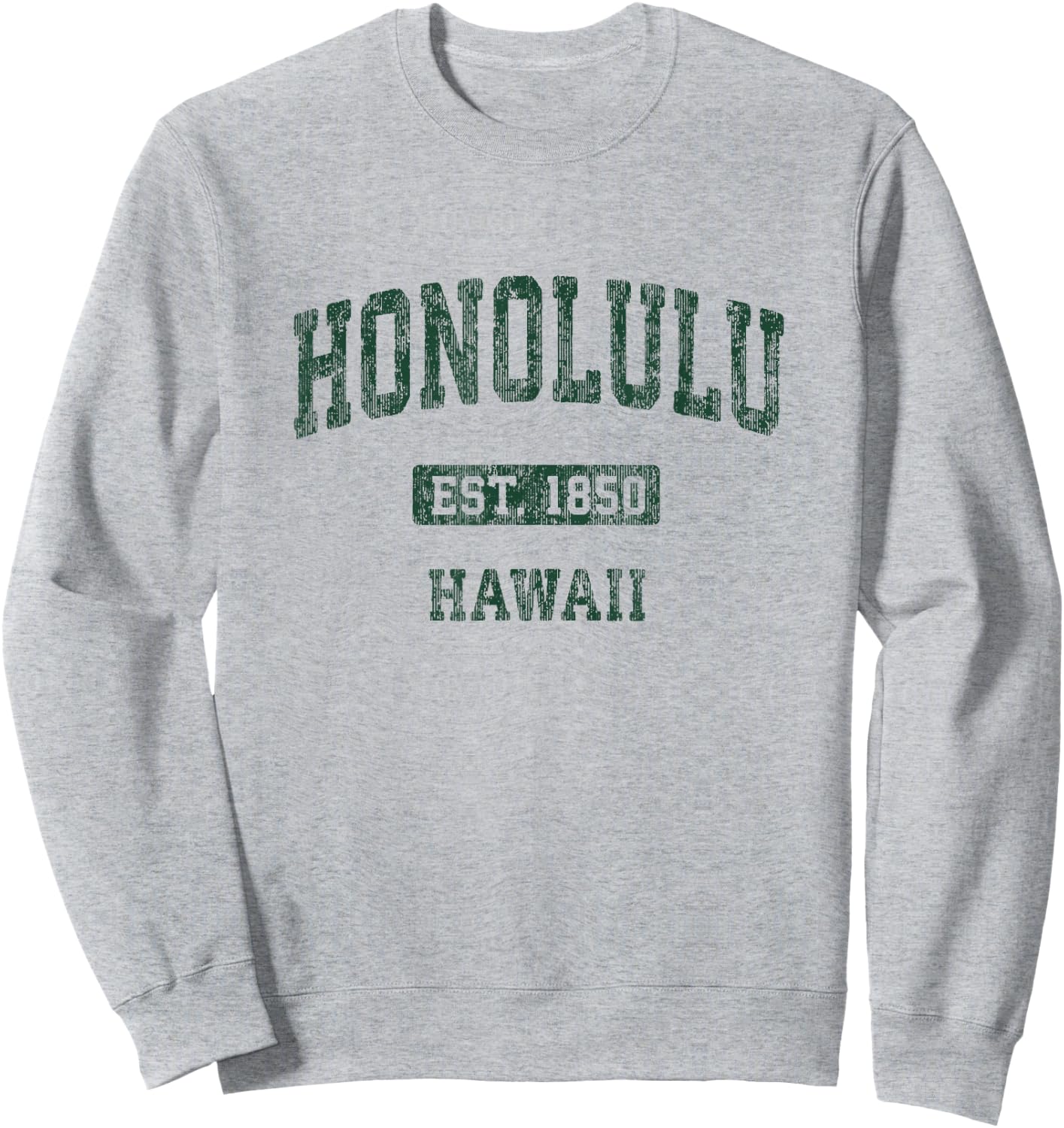 Honolulu Hawaii HI Vintage Athletic Sports Design Sweatshirt - Sweatshirt | Ash