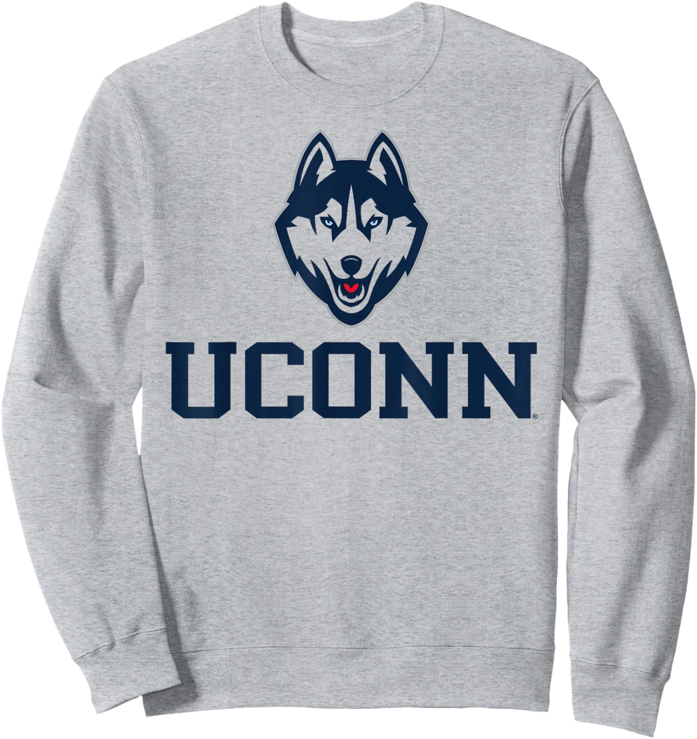 Connecticut Huskies Sportsmanship White Officially Licensed Sweatshirt - Sweatshirt | Ash