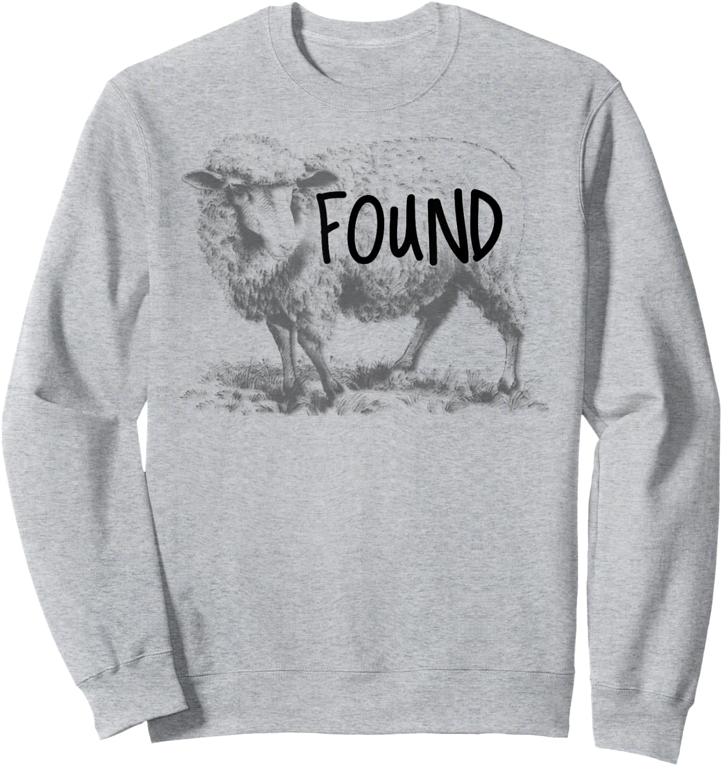 leaves the 99 To Rescue Me Lost Sheep Found Sweatshirt - Sweatshirt | Ash