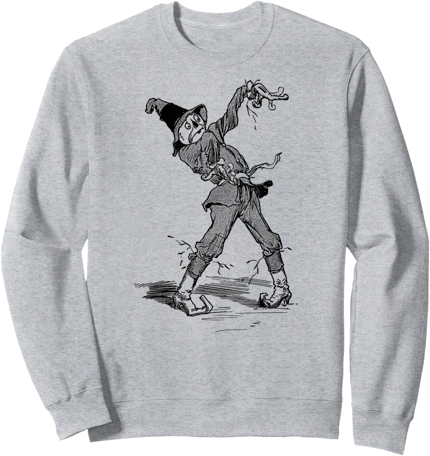 The Land of OZ Vintage Art Halloween Wizard of OZ Scarecrow Sweatshirt - Sweatshirt | Ash