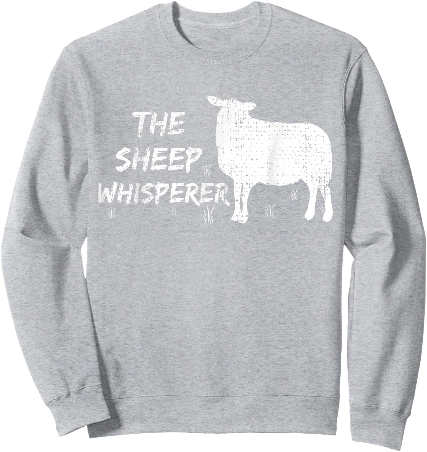 The Sheep Whisperer Farmer Gift Animal Vintage Sweatshirt - Sweatshirt | Ash