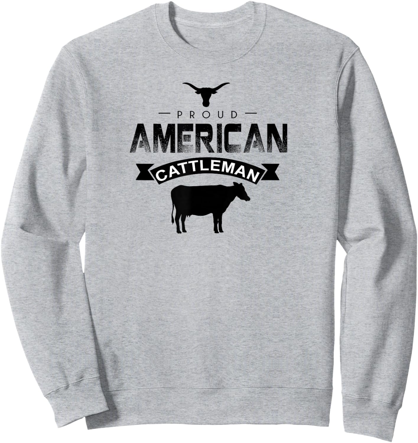Proud American Cattleman Cattlemen Pride Gift Sweatshirt - Sweatshirt | Ash