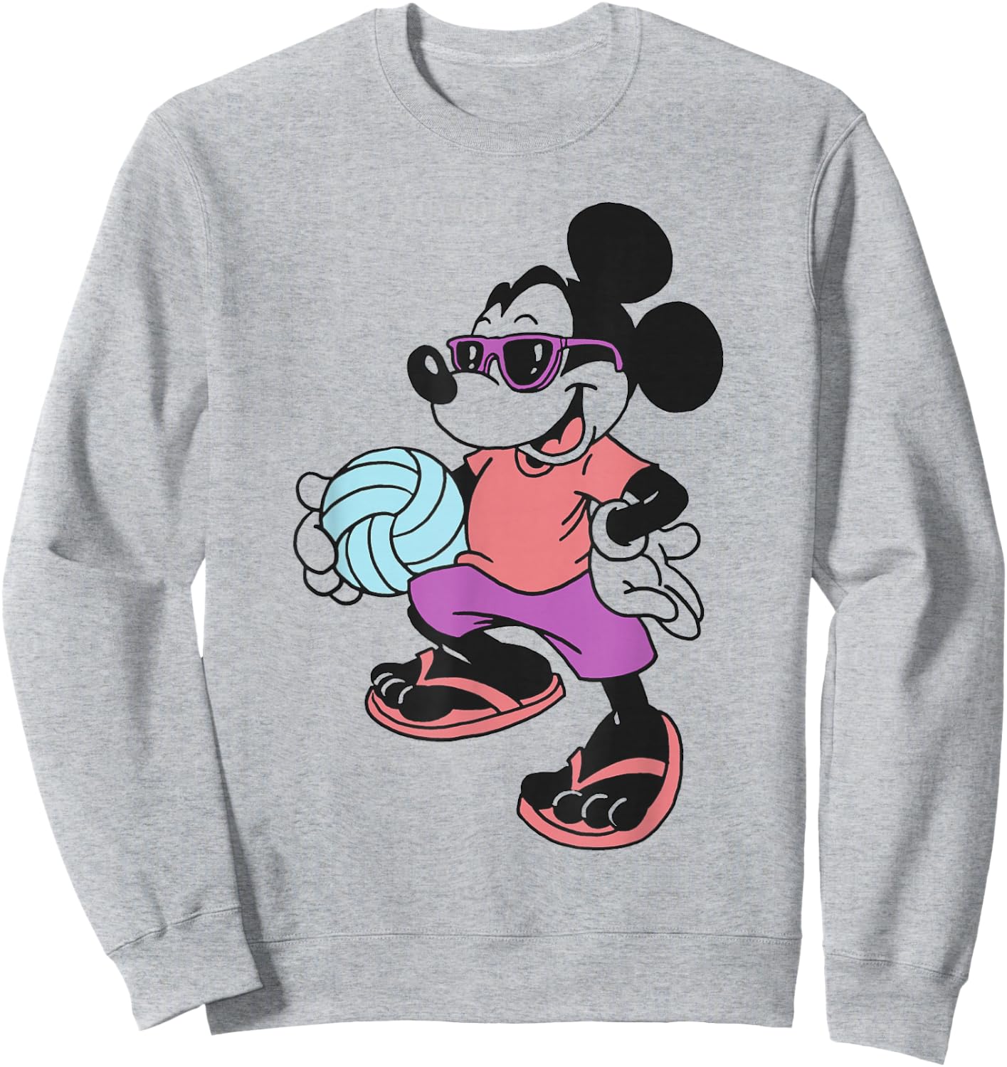 Disney - Mickey Mouse Volleyball Sweatshirt - Sweatshirt | Ash
