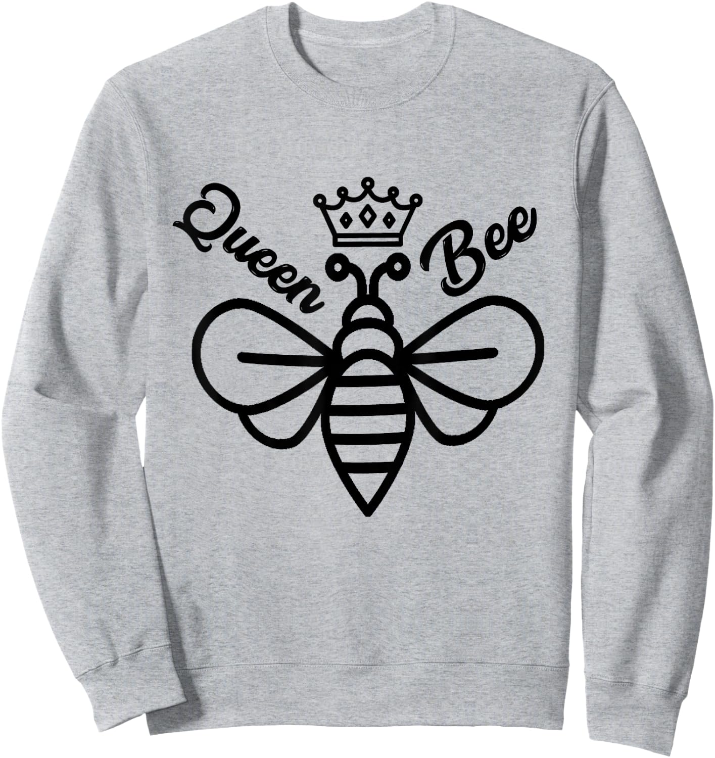 Beekeeping Crown Queen Bee Sweatshirt - Sweatshirt | Ash