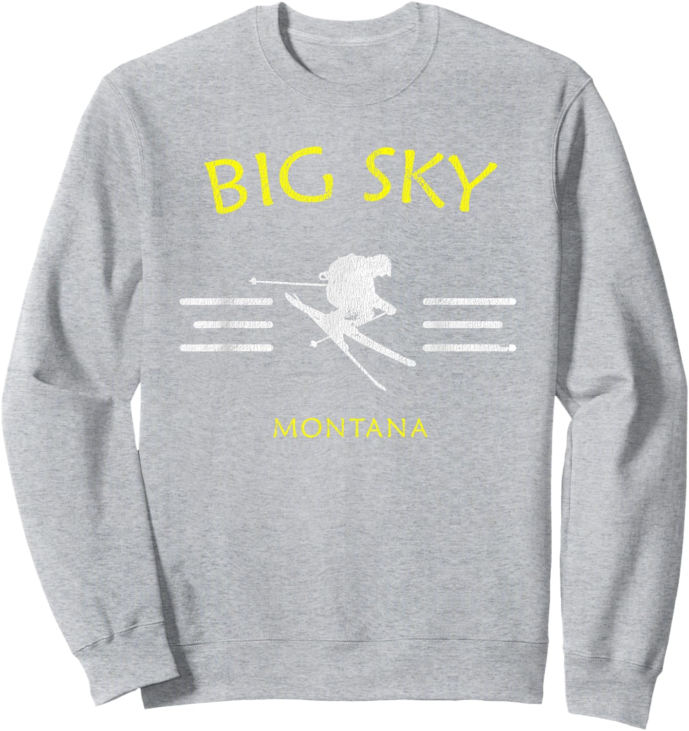 Big Sky Skiing Montana Ski Sweatshirt - Sweatshirt | Ash