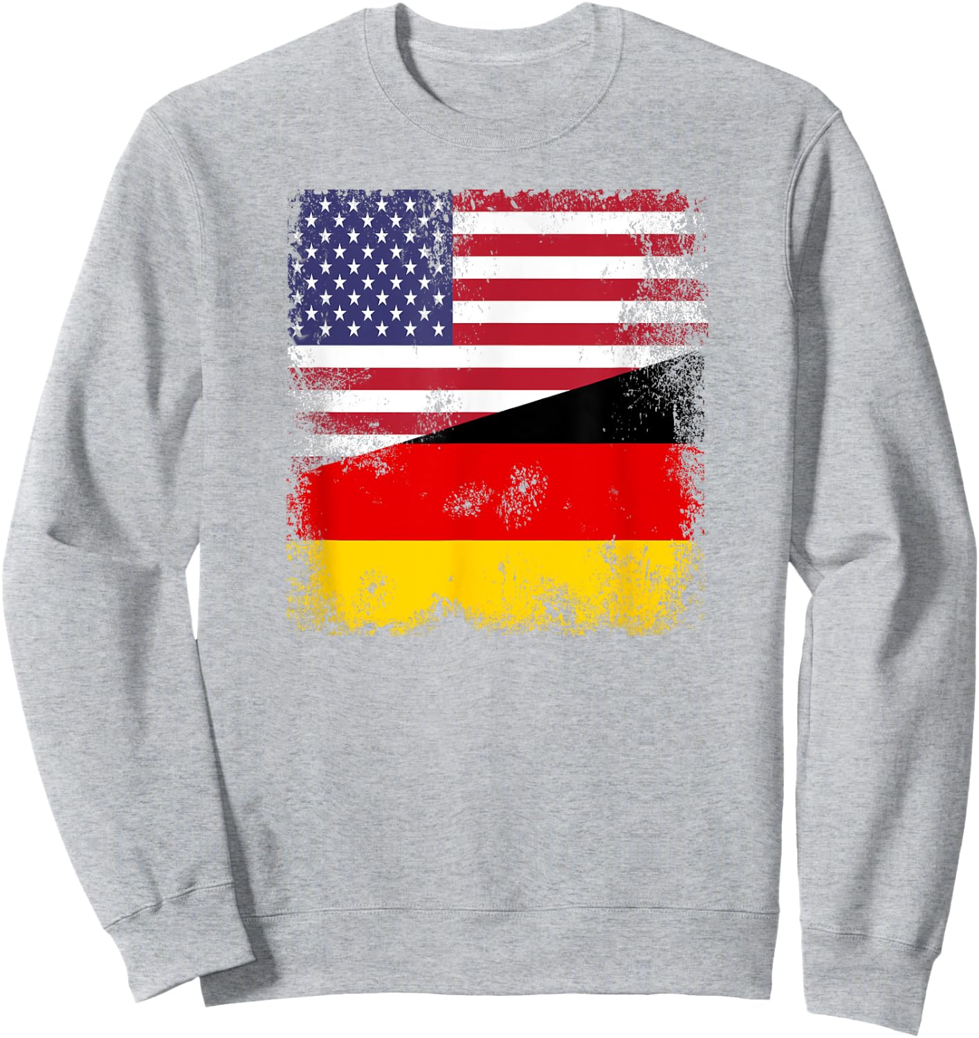 Half German Flag | Vintage Germany USA Gift Sweatshirt - Sweatshirt | Ash