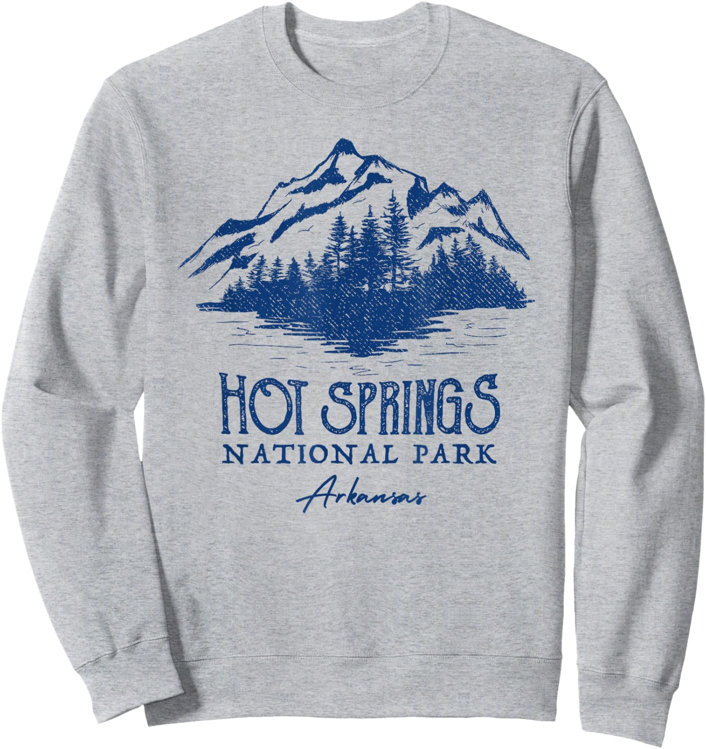 Vintage Hot Springs National Park Arkansas Sweatshirt - Sweatshirt | Ash