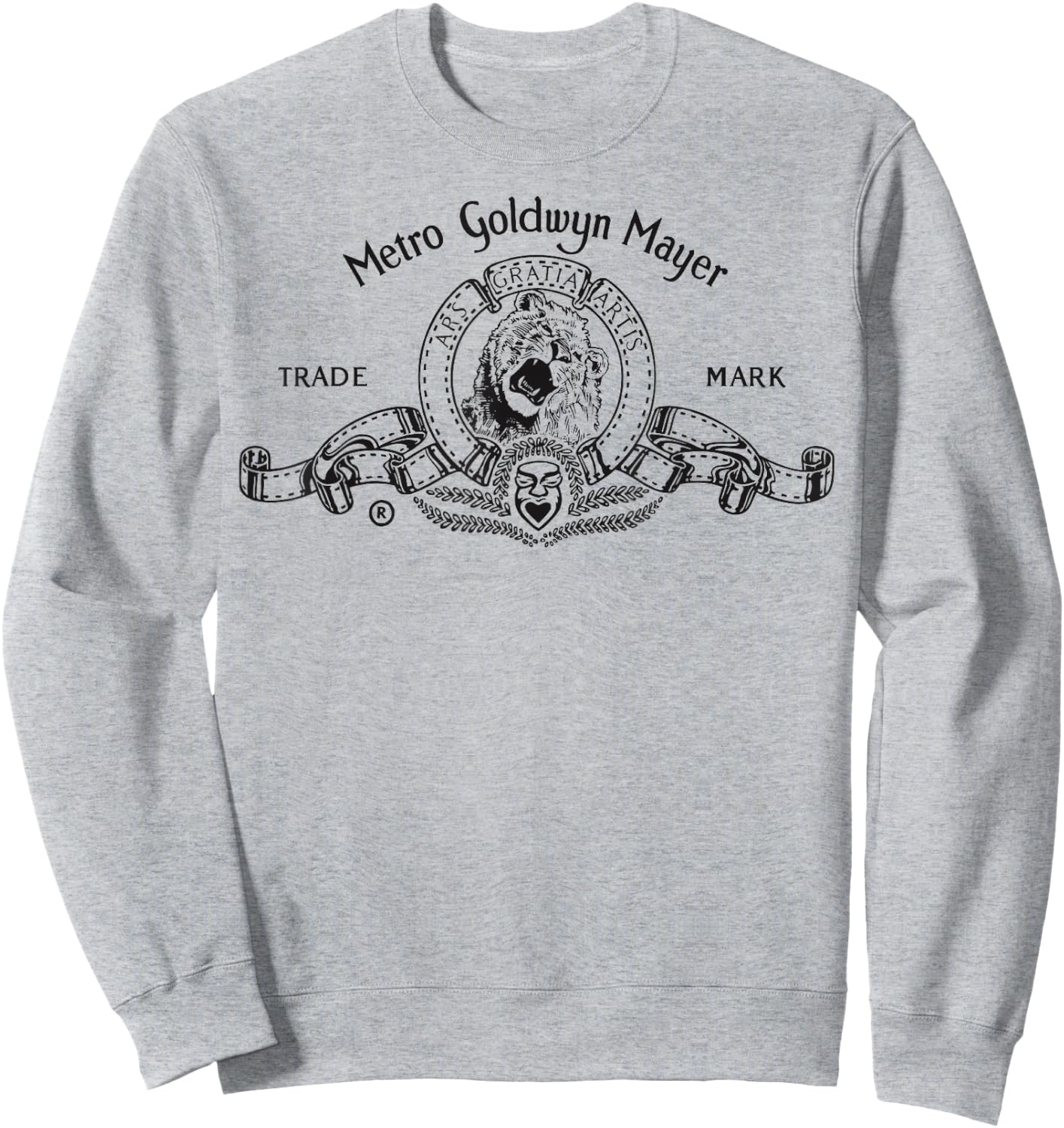 MGM Classic Lion Outlined Logo Sweatshirt - Sweatshirt | Ash