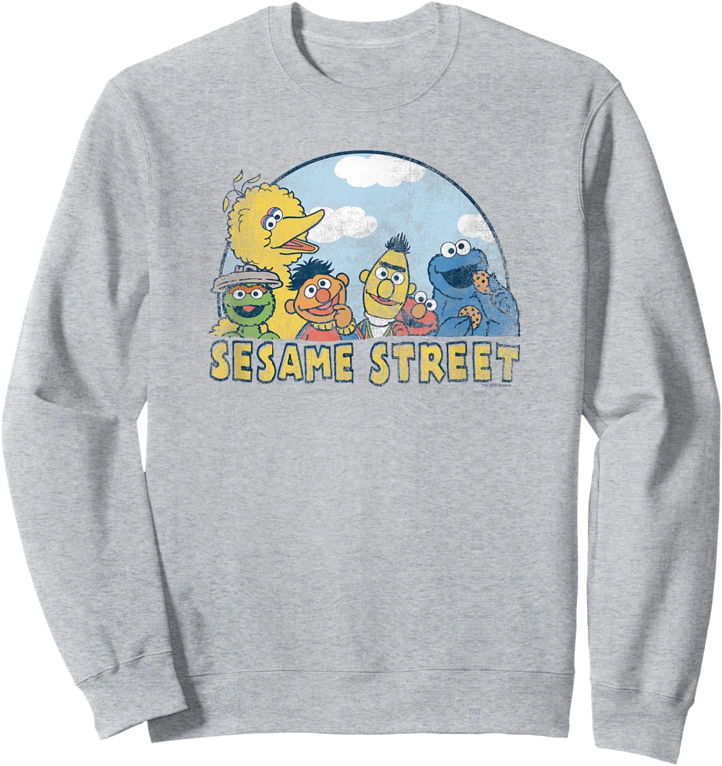 Sesame Street Group T Shirt Sweatshirt - Sweatshirt | Ash