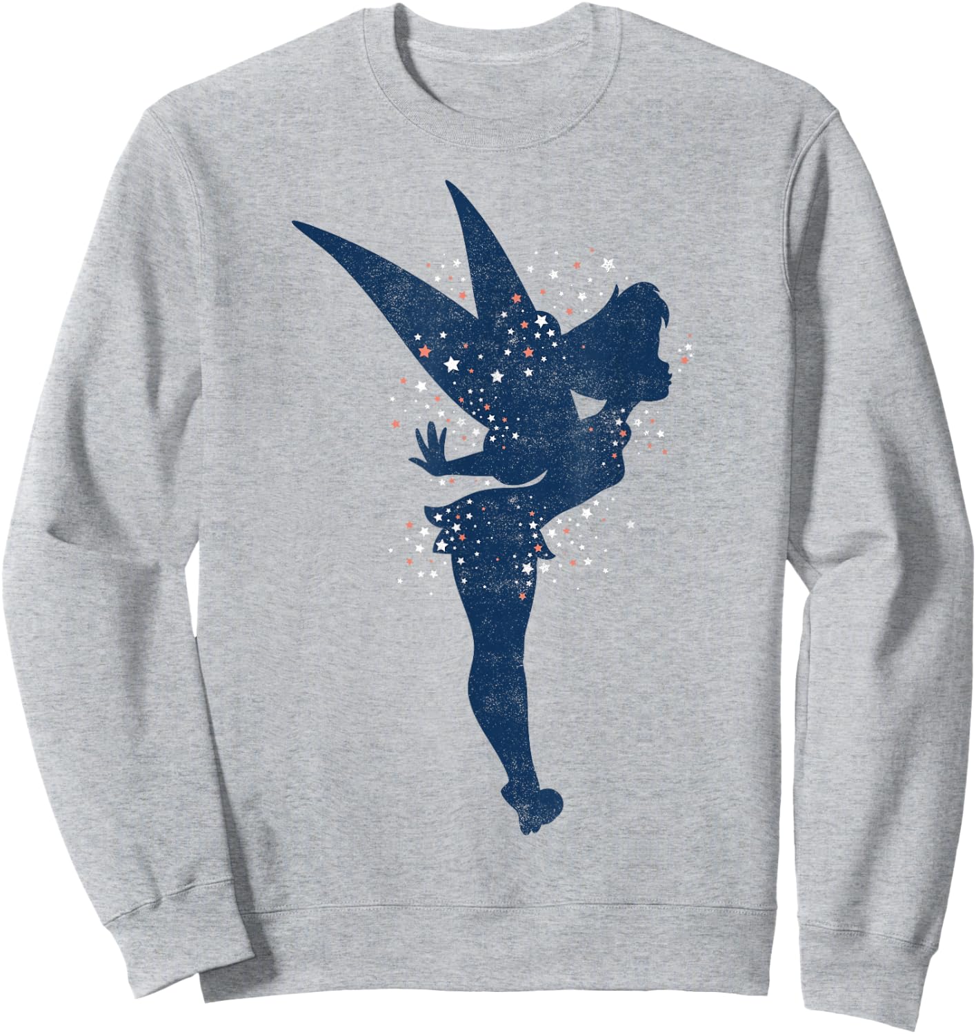 Disney Peter Pan Tinkerbell Americana Shadow Graphic Sweatshirt - Sweatshirt | Ash