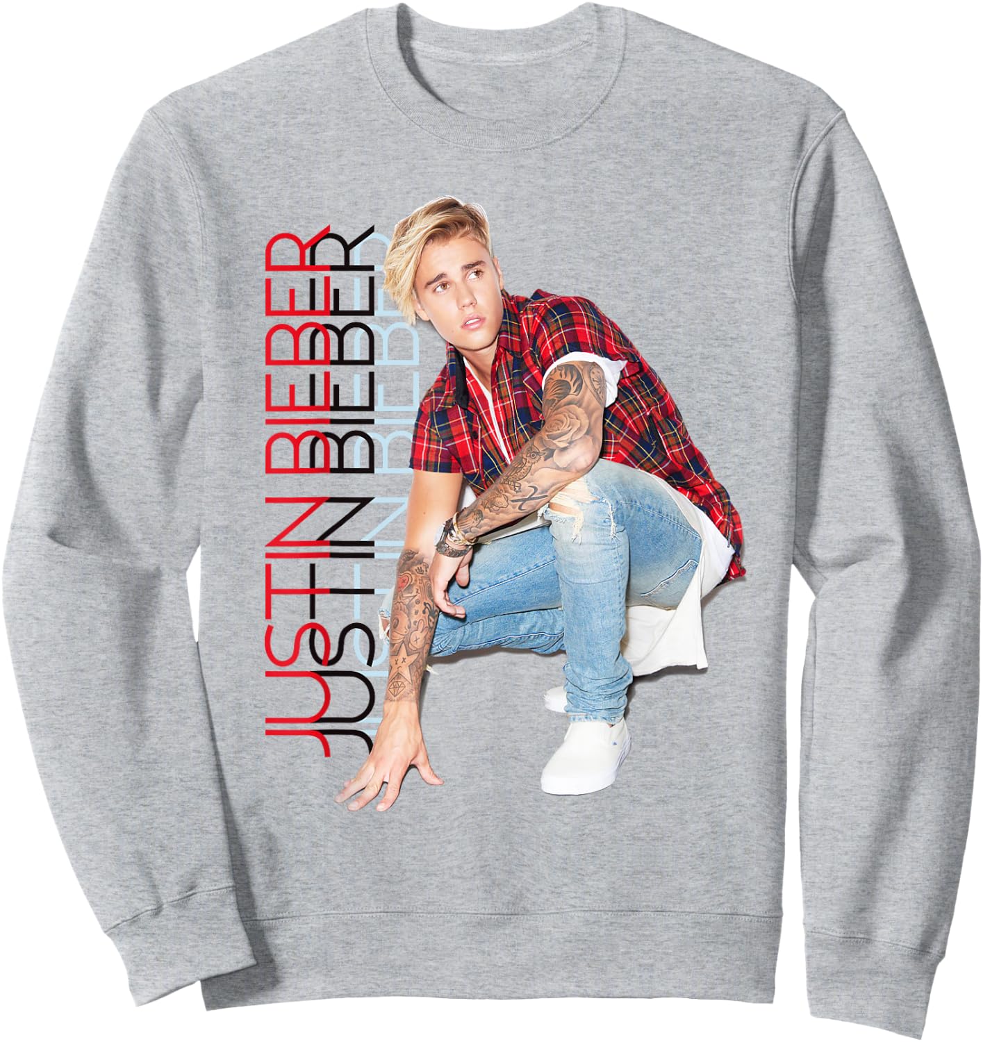 Justin Bieber Official Standing Tall Sweatshirt - Sweatshirt | Ash