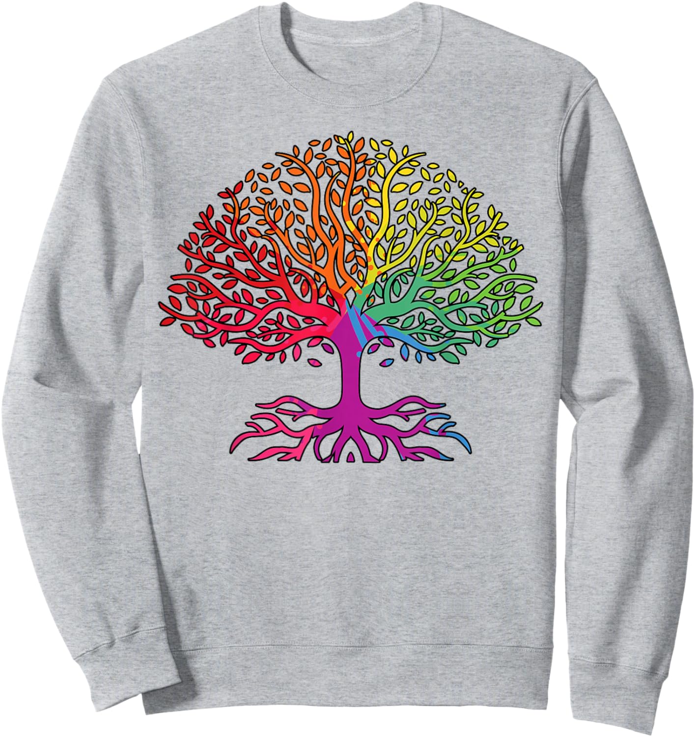Rainbow Flag Tree of Life LGBT Gay Pride Month LGBTQ Ally Sweatshirt - Sweatshirt | Ash