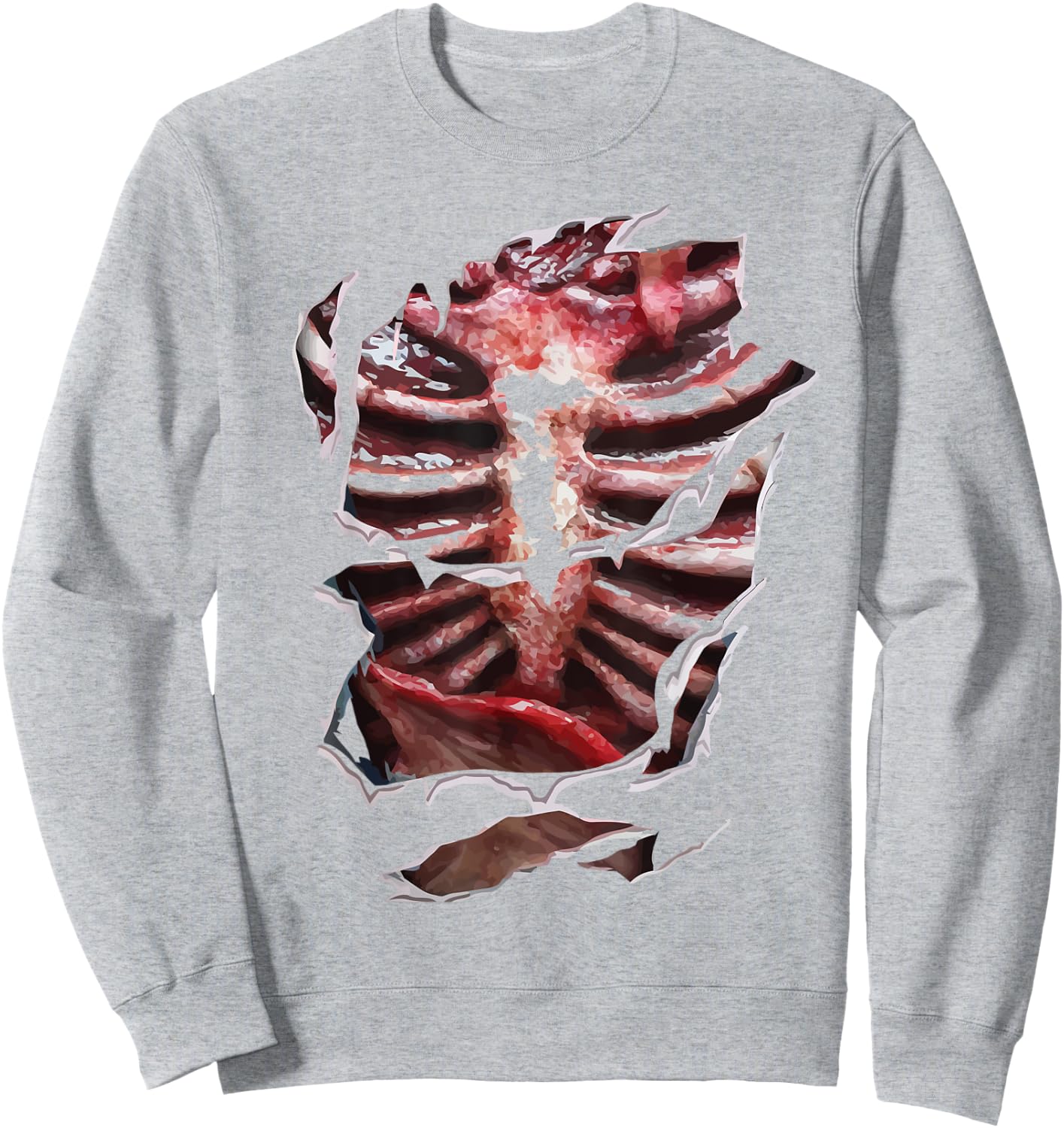 Halloween Zombie Gore DIY Costume Sweatshirt - Sweatshirt | Ash