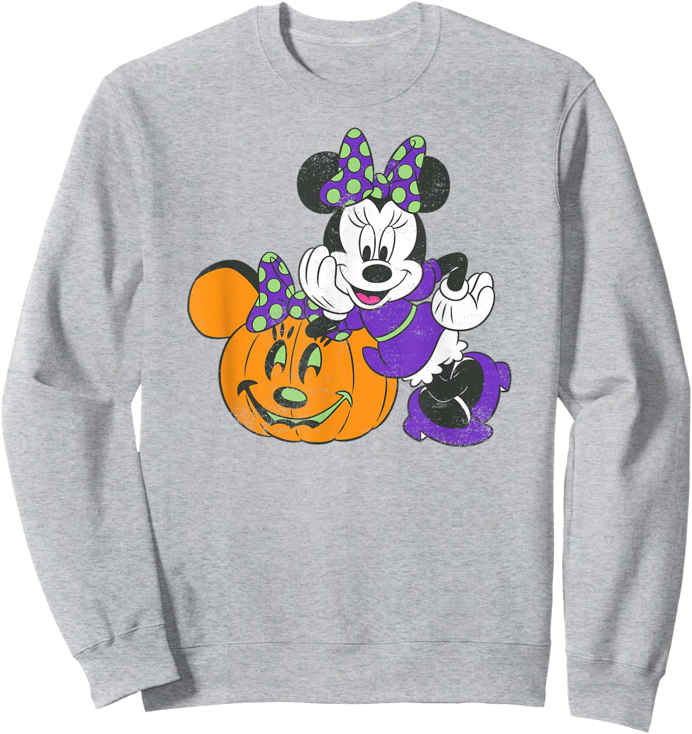 Disney Minnie Mouse Pumpkin Halloween Sweatshirt - Sweatshirt | Ash