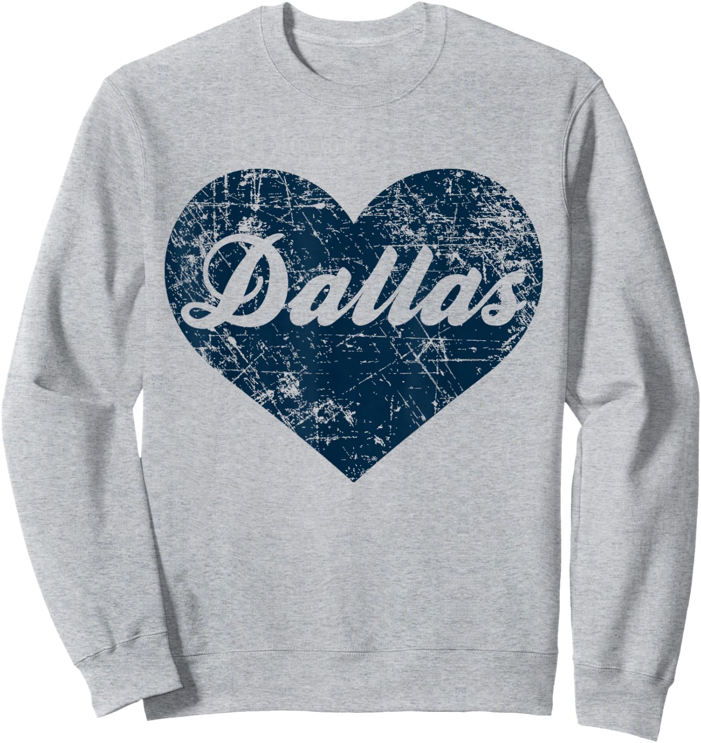 Dallas Heart Texas Gift Sweatshirt - Sweatshirt | Ash