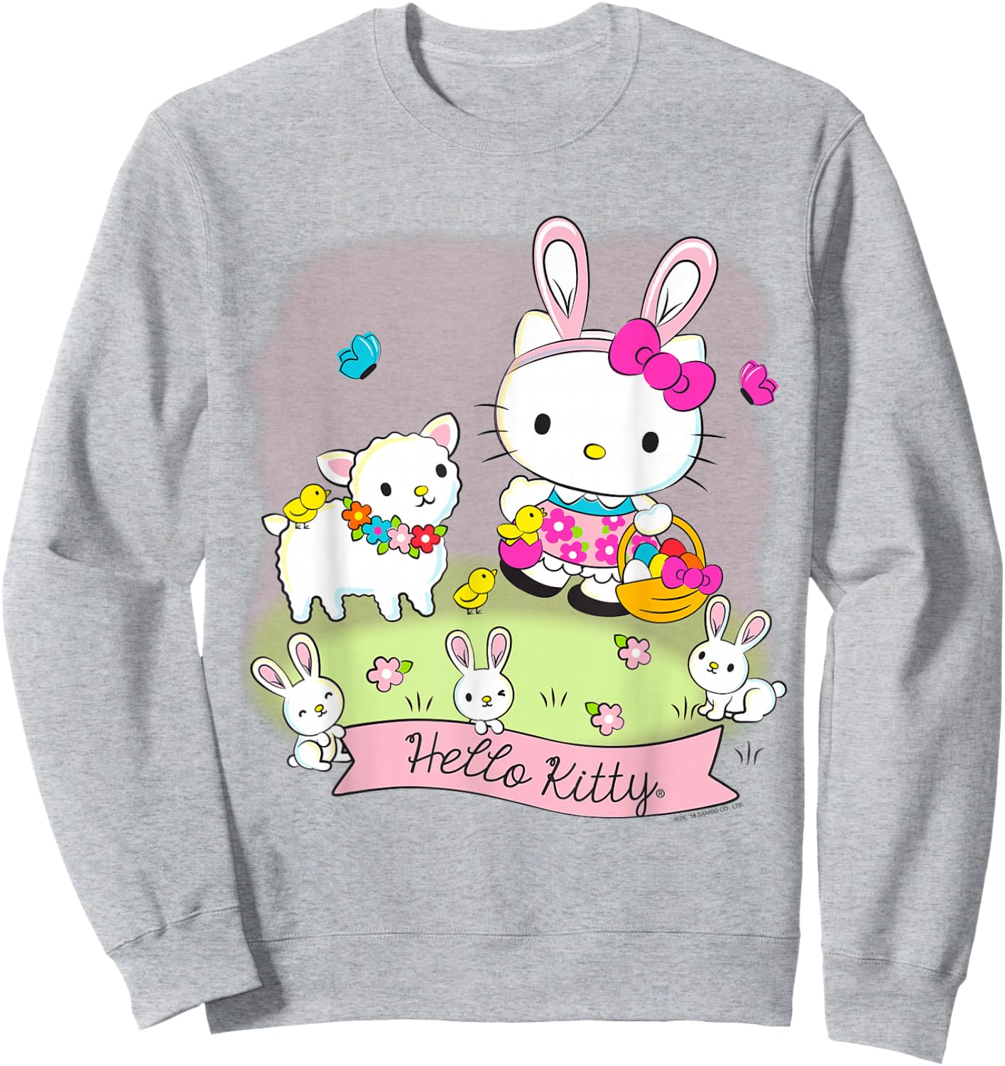 Hello Kitty and Friends Easter Scene Shirt Sweatshirt - Sweatshirt | Ash