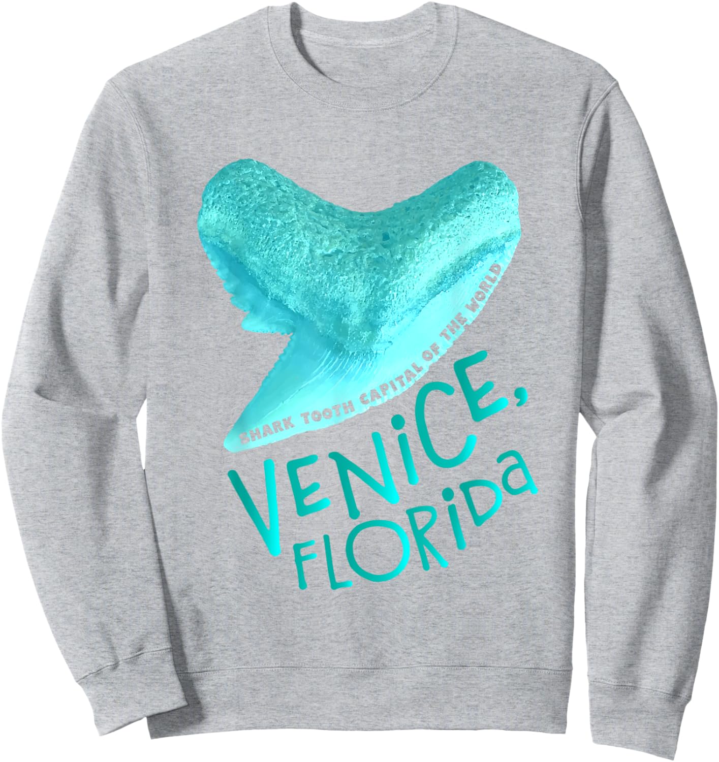 Venice, Florida - Shark Tooth Capital - Vacation Beach Sweatshirt - Sweatshirt | Ash