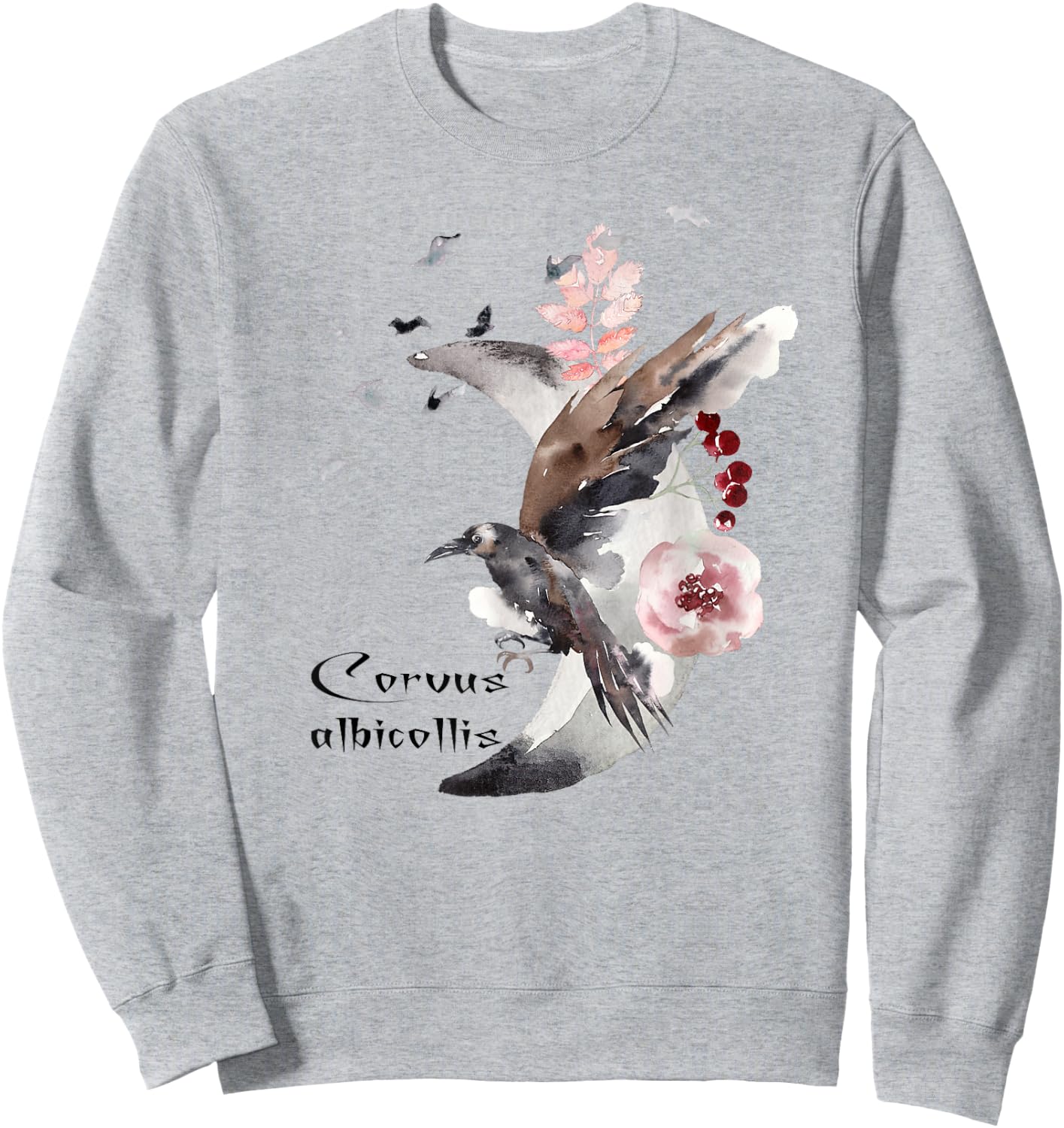 Perfect Raven Crow Bird Gift|Edgar Poe Latin Lovers T Shirt Sweatshirt - Sweatshirt | Ash