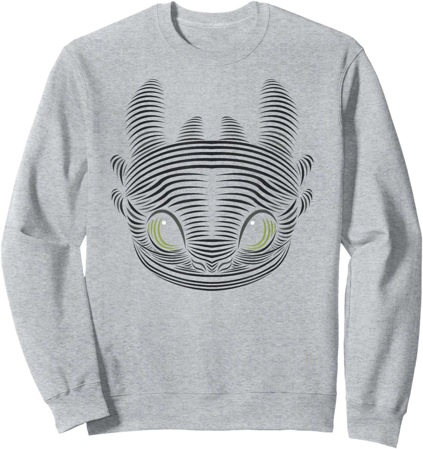 How to Train Your Dragon 3 Toothless Large Face Sweatshirt - Sweatshirt | Ash