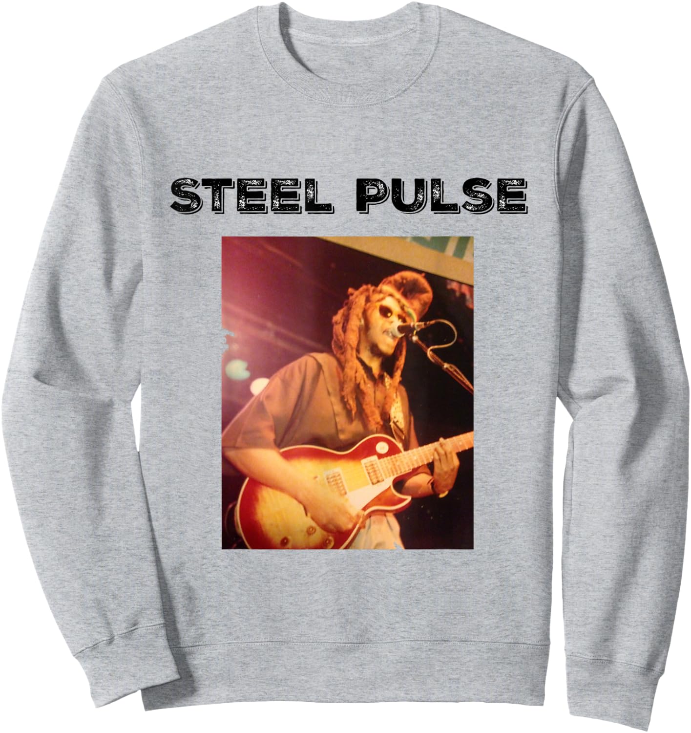 STEEL PULSE REGGAE CONCERT SHIRT David Hinds Guitar Sweatshirt - Sweatshirt | Ash