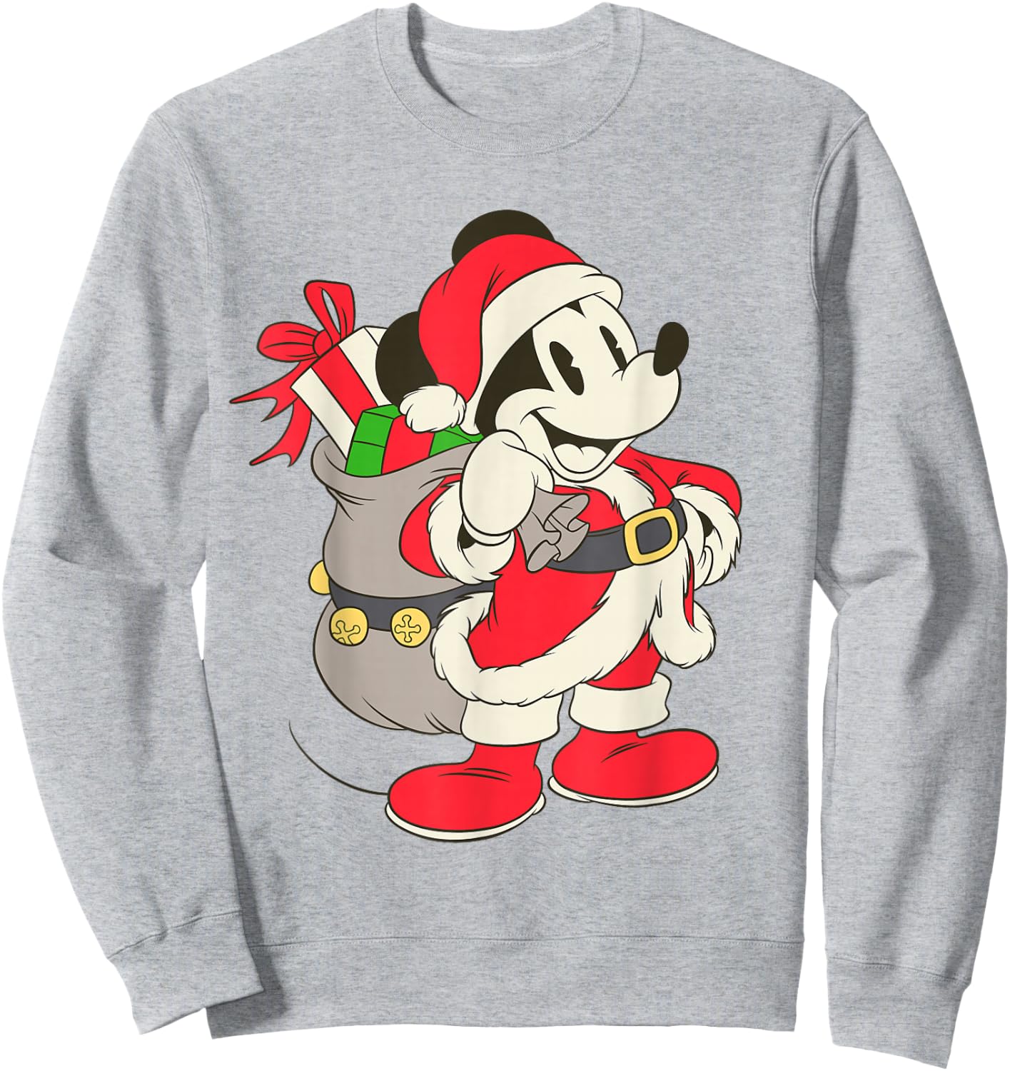 Disney Vintage Santa Mickey Mouse Sweatshirt - Sweatshirt | Ash