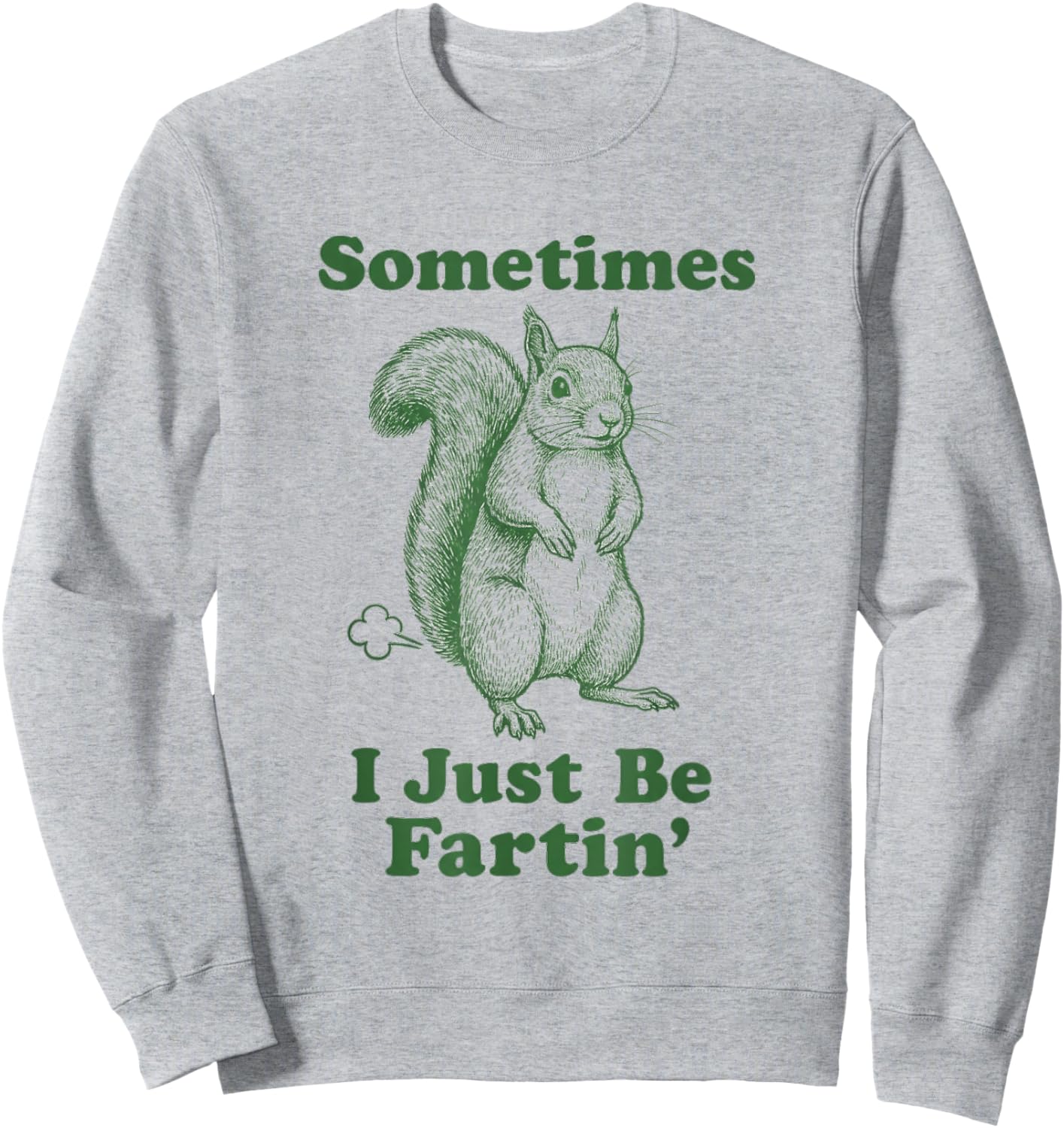 Funny Squirrel Fart Animal Humor Sometimes I Just Be Fartin' Sweatshirt - Sweatshirt | Ash