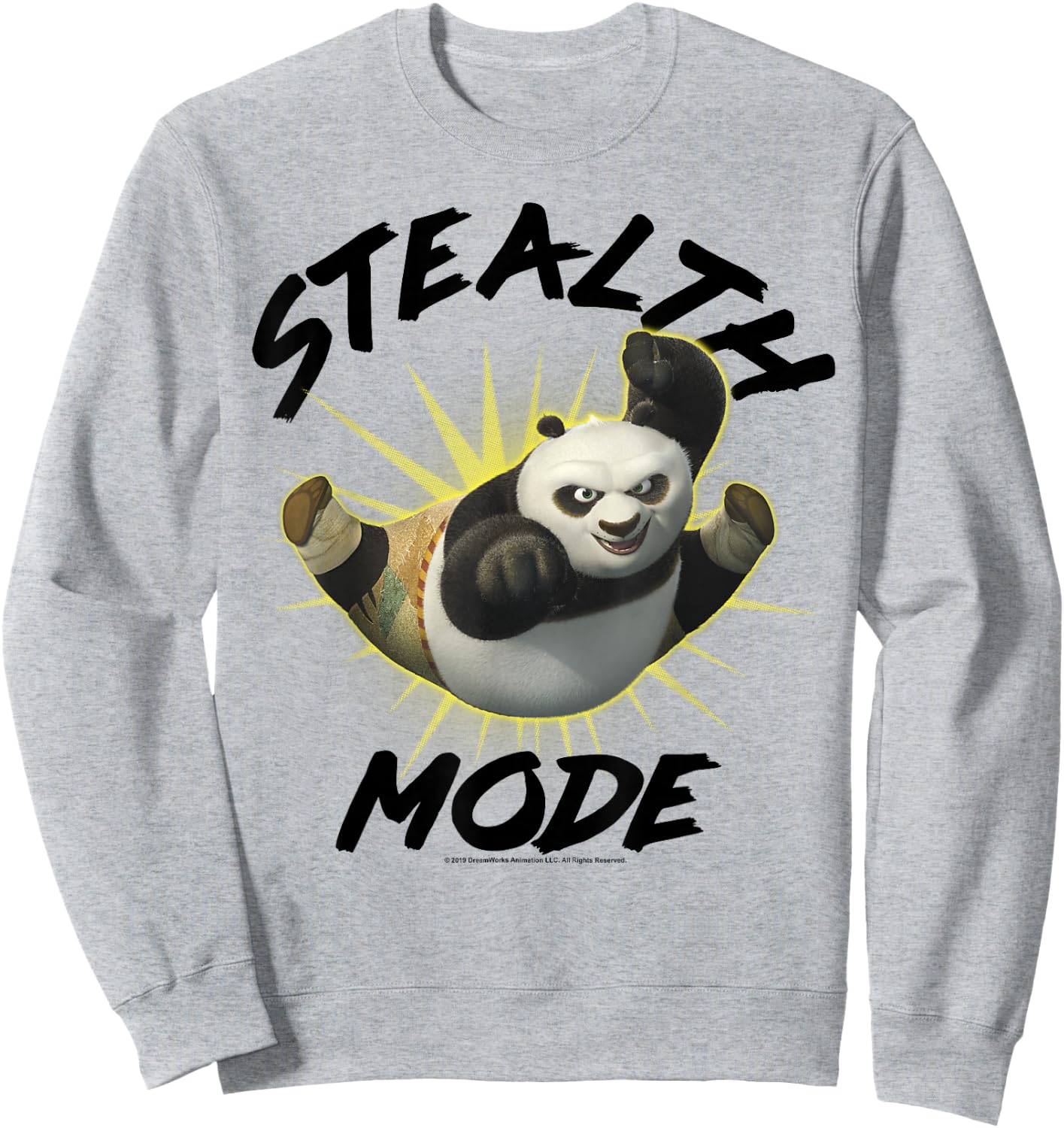Kung Fu Panda Stealth Mode Po Portrait Sweatshirt - Sweatshirt | Ash