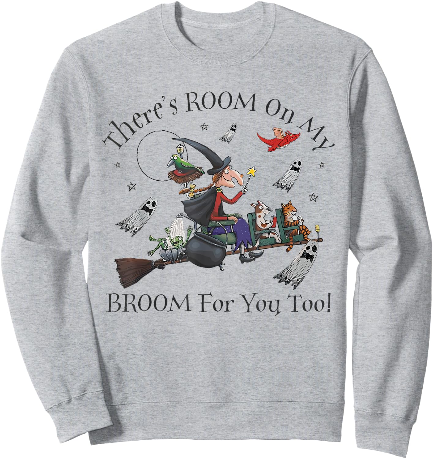 Halloween There's Room On My Broom For You Too Teacher Sweatshirt - Sweatshirt | Ash