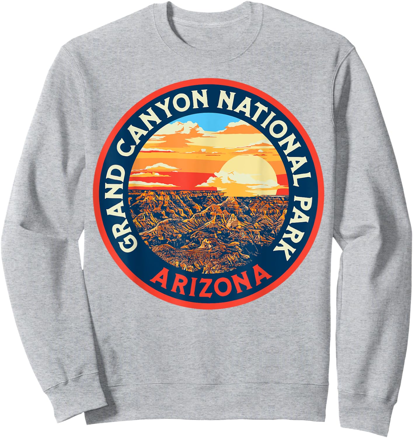 Vintage Grand Canyon National Park Retro 80s Graphic Sweatshirt - Sweatshirt | Ash