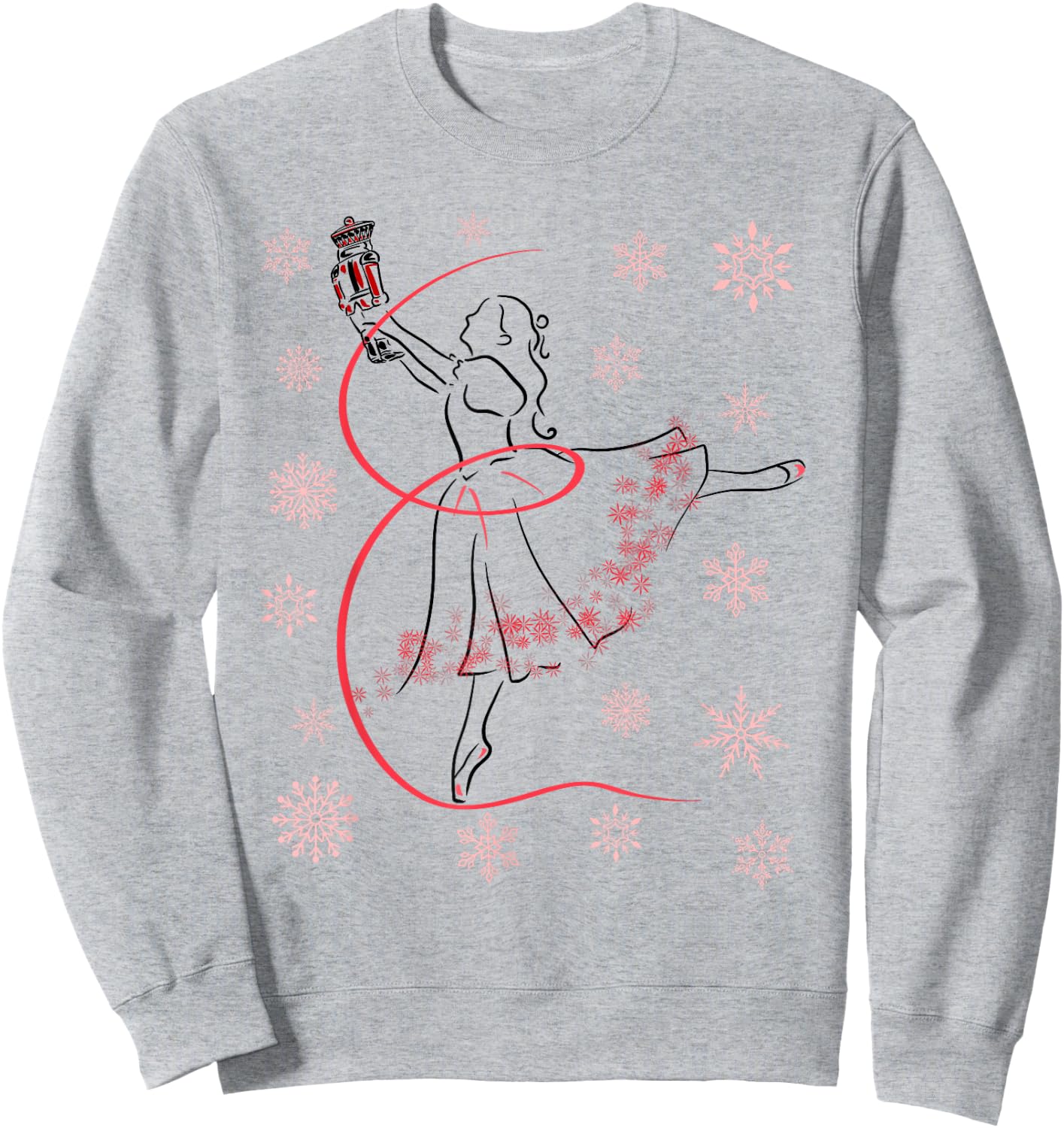 The Nutcracker Ballet and Clara Christmas Holiday Dance Sweatshirt - Sweatshirt | Ash