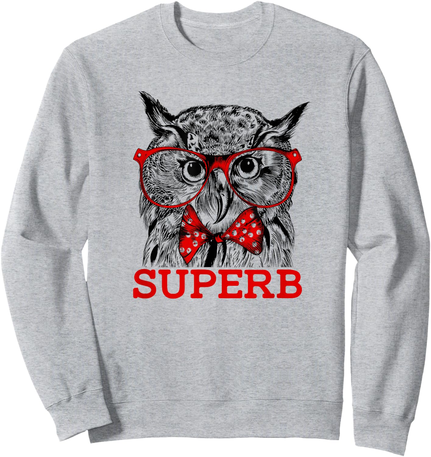 The Hipster Superb Owl Shirt - Owl Bird Shirt Sweatshirt - Sweatshirt | Ash