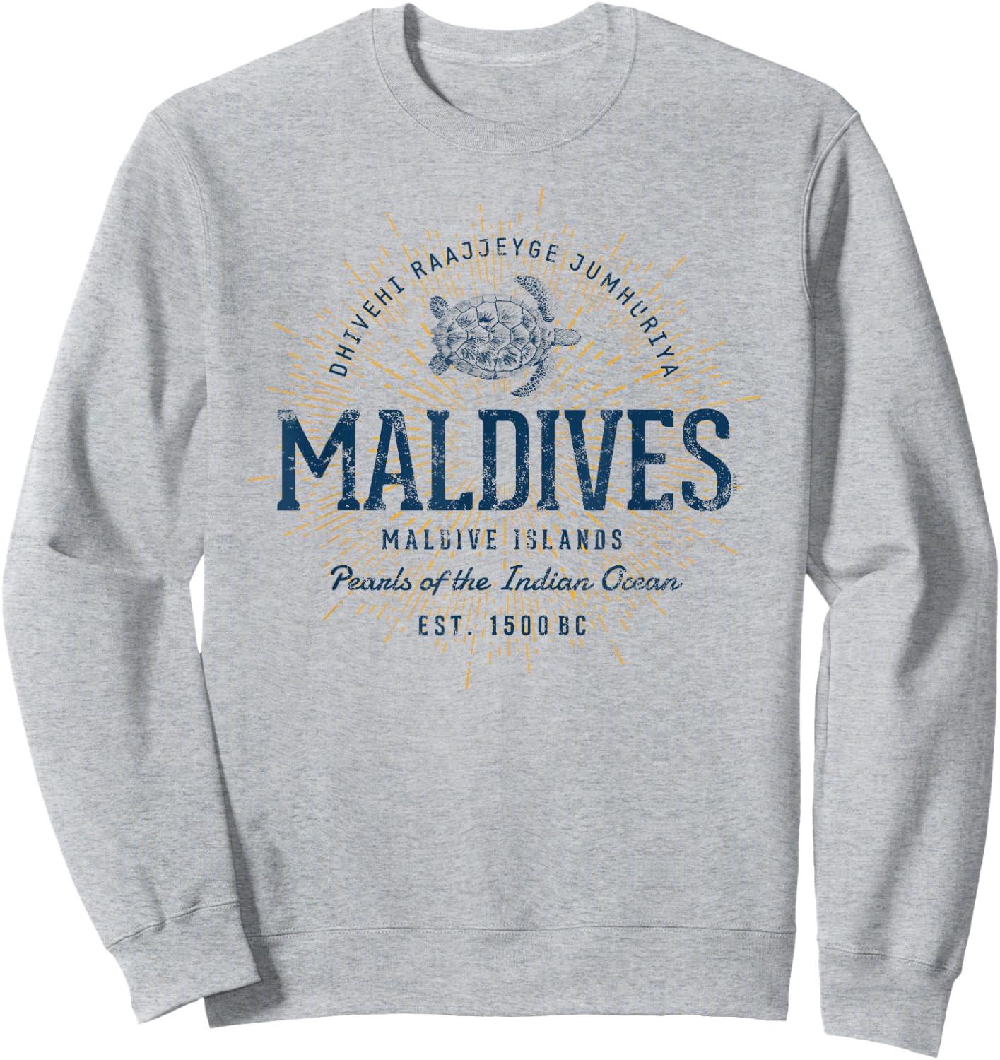 Vintage Maldives Retro Sweatshirt - Sweatshirt | Ash