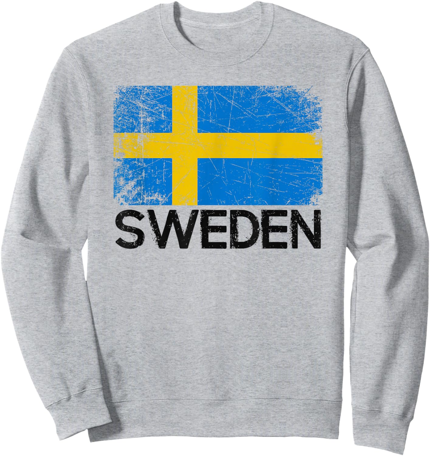 Swedish Flag | Vintage Made In Sweden Gift Sweatshirt - Sweatshirt | Ash