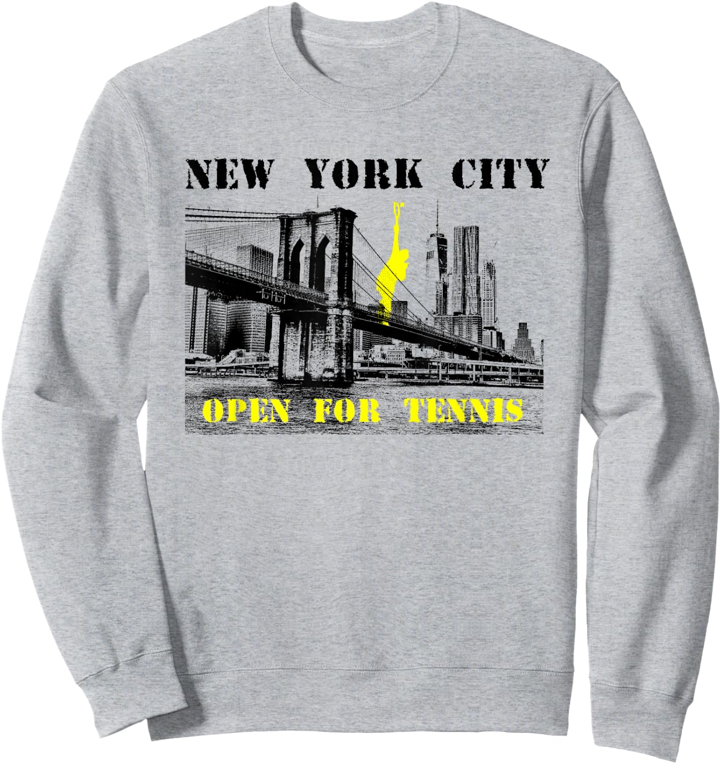 New York Open for Tennis | NYC Skyline Tennis Sweatshirt - Sweatshirt | Ash