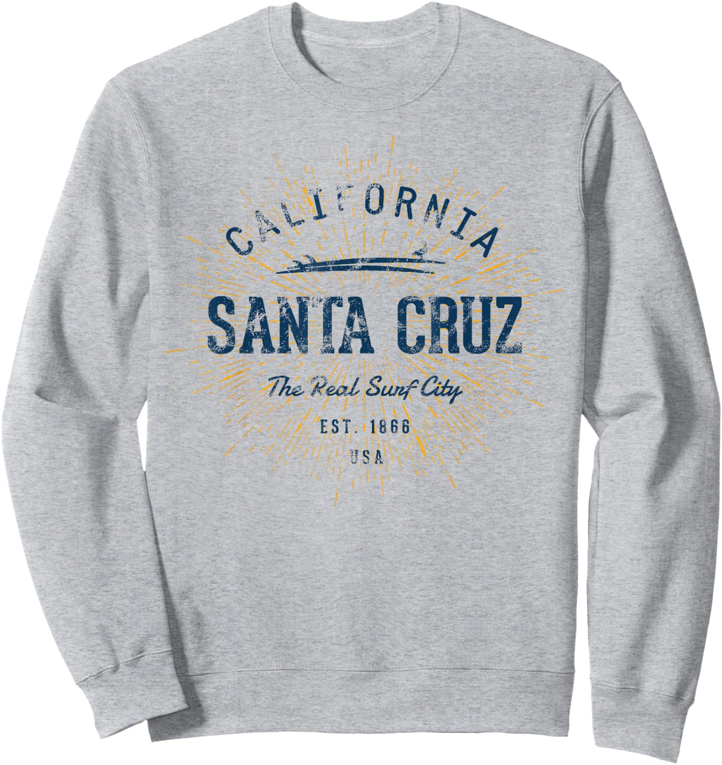 Vintage Retro Santa Cruz Sweatshirt - Sweatshirt | Ash