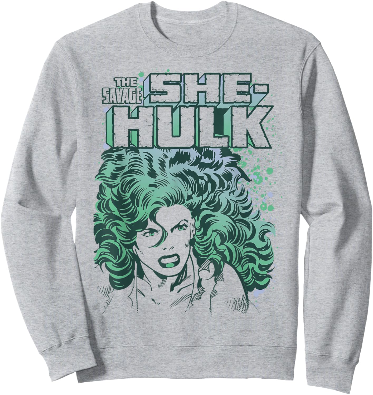 Marvel The Savage She-Hulk Colorful Retro Portrait Sweatshirt - Sweatshirt | Ash