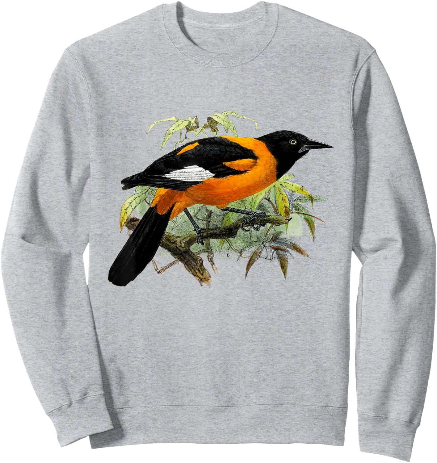 Vintage Oriole bird common in Baltimore Maryland Sweatshirt - Sweatshirt | Ash
