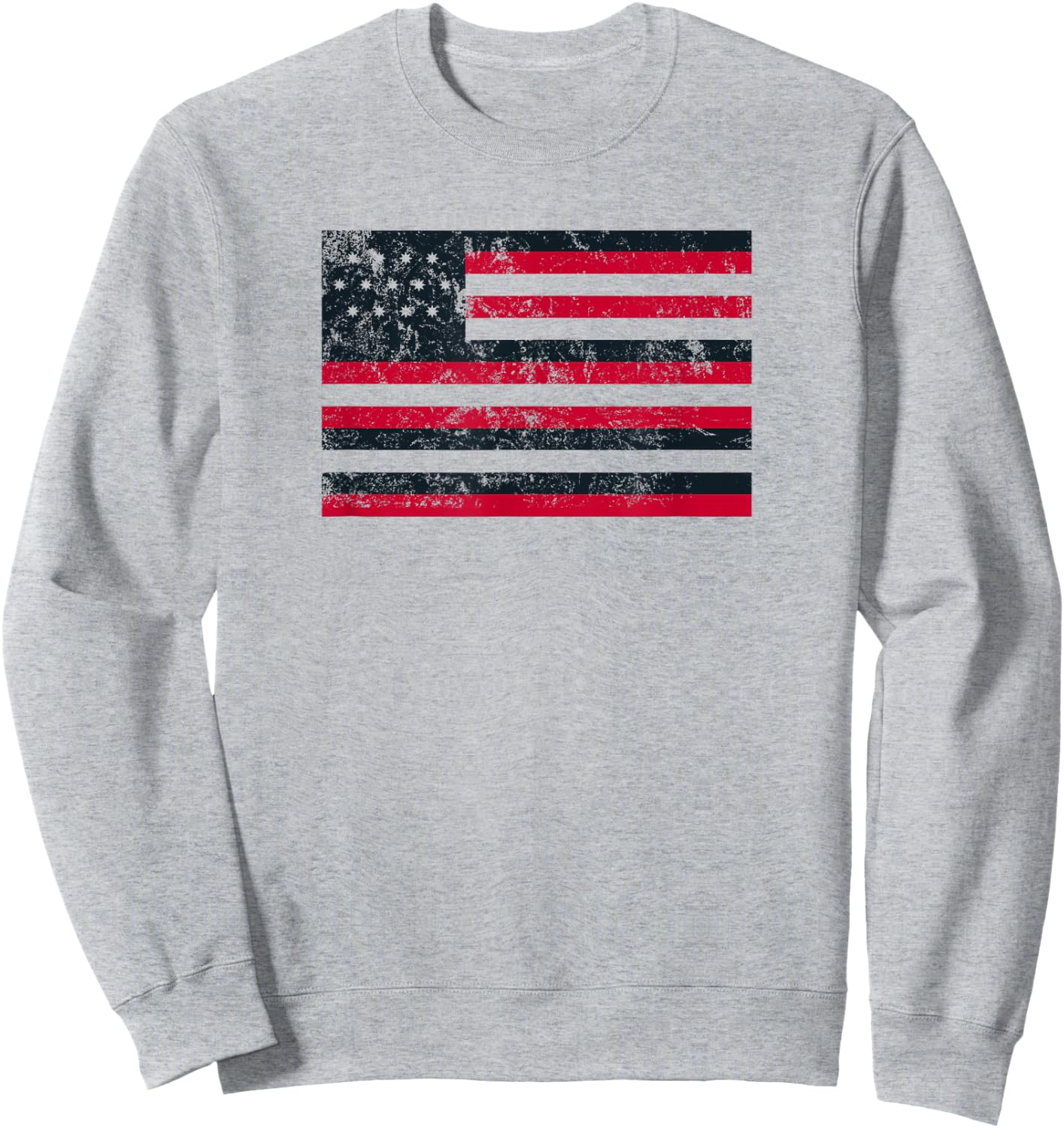 SERAPIS distressed flag (Front) Sweatshirt - Sweatshirt | Ash