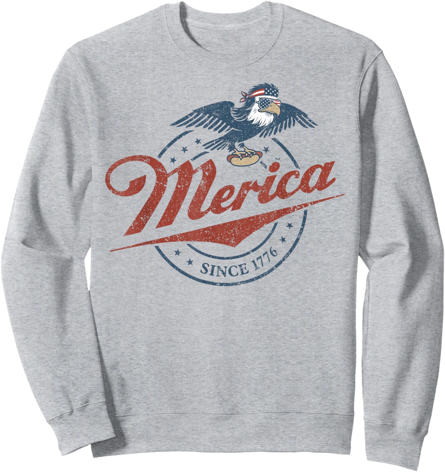 Merica Since 1776 Vintage Sweatshirt - Sweatshirt | Ash