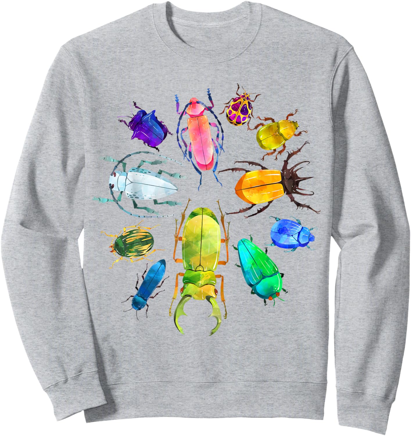 Fun Cute Bugs Insects Beetles Kid Boy Girl Adult Bug Catcher Sweatshirt - Sweatshirt | Ash