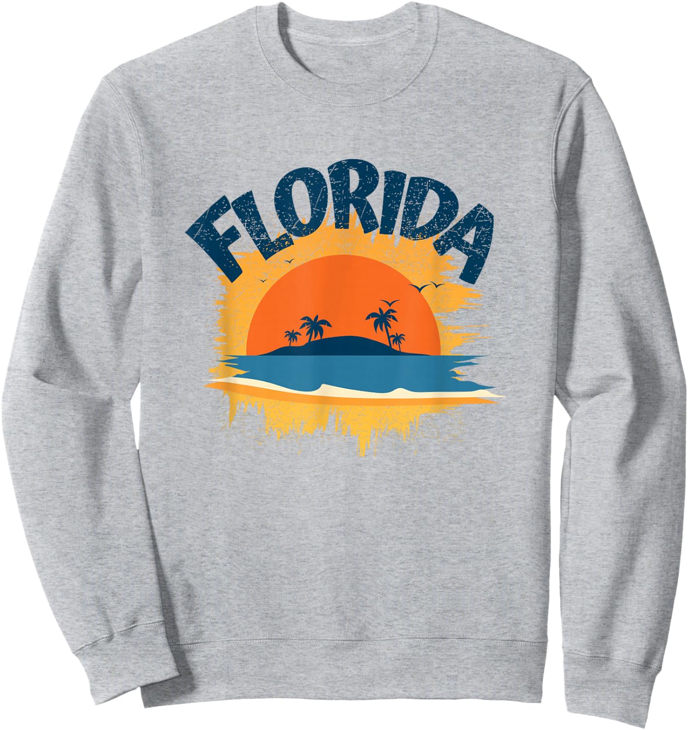 Vintage Florida Retro Design Sunshine Men Women Kids Sweatshirt - Sweatshirt | Ash