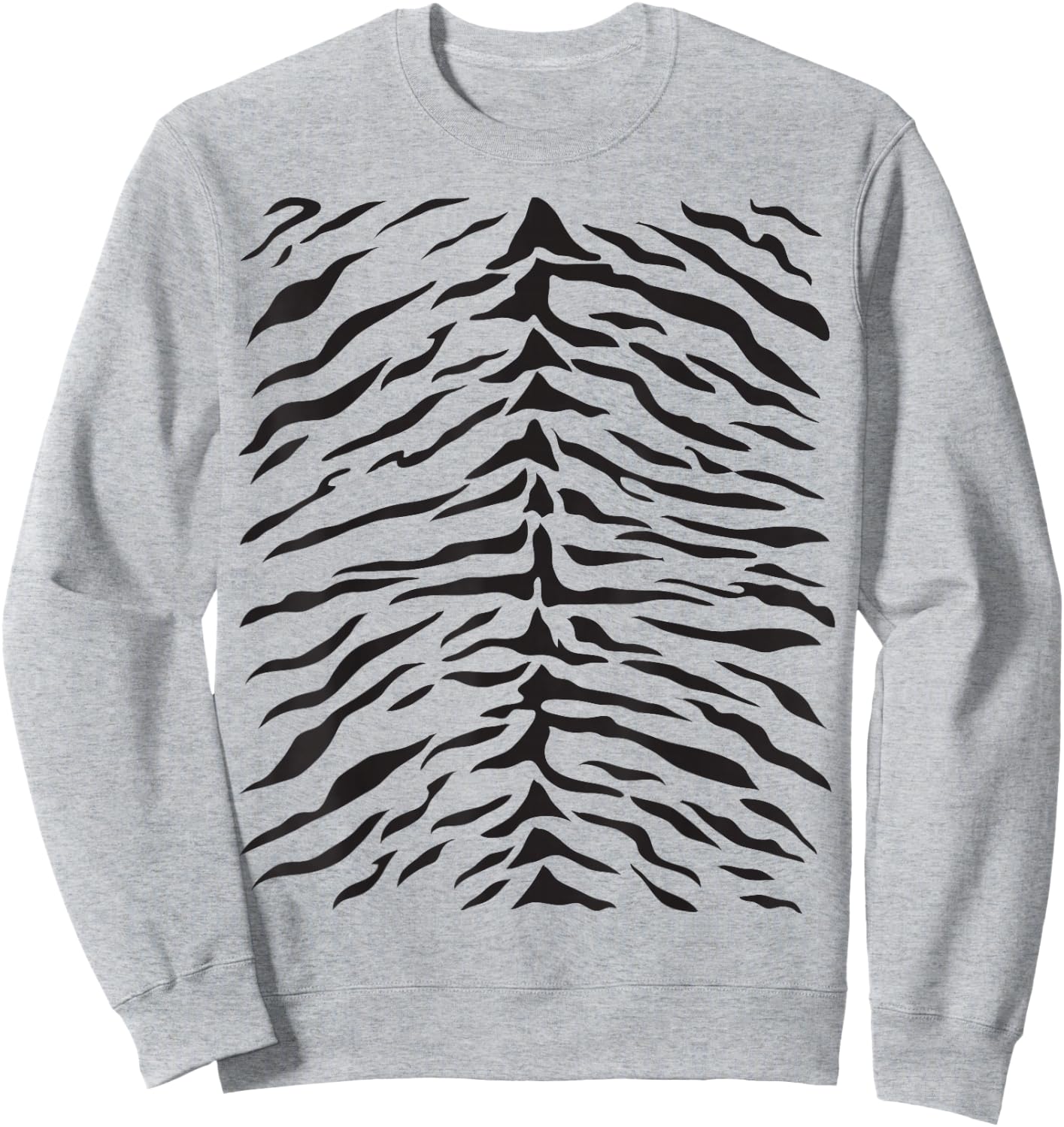 White Tiger Print Cute Costume Idea Stripes Pattern Sweatshirt - Sweatshirt | Ash