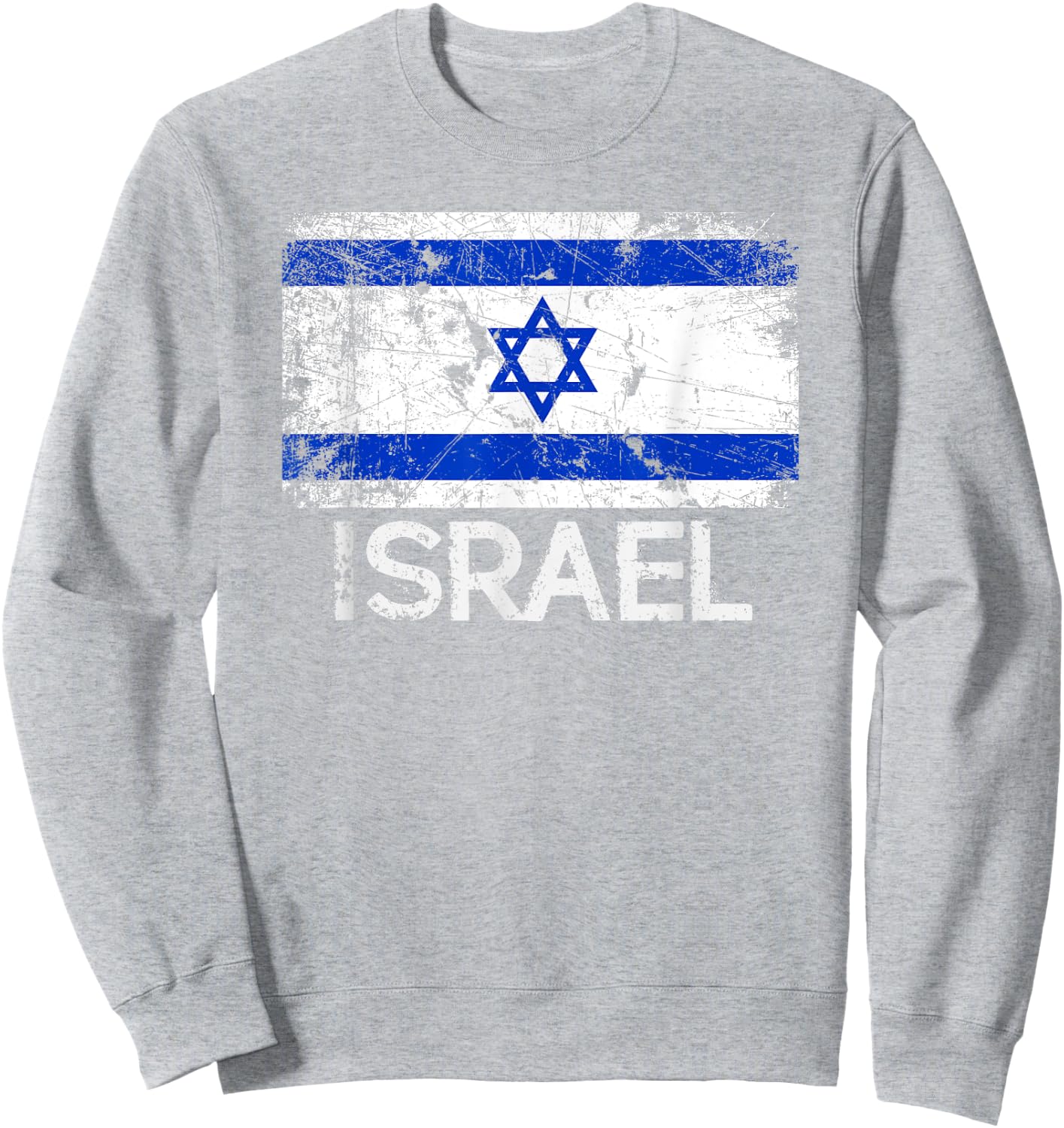 Israeli Flag | Vintage Made in Israel Gift Sweatshirt - Sweatshirt | Ash