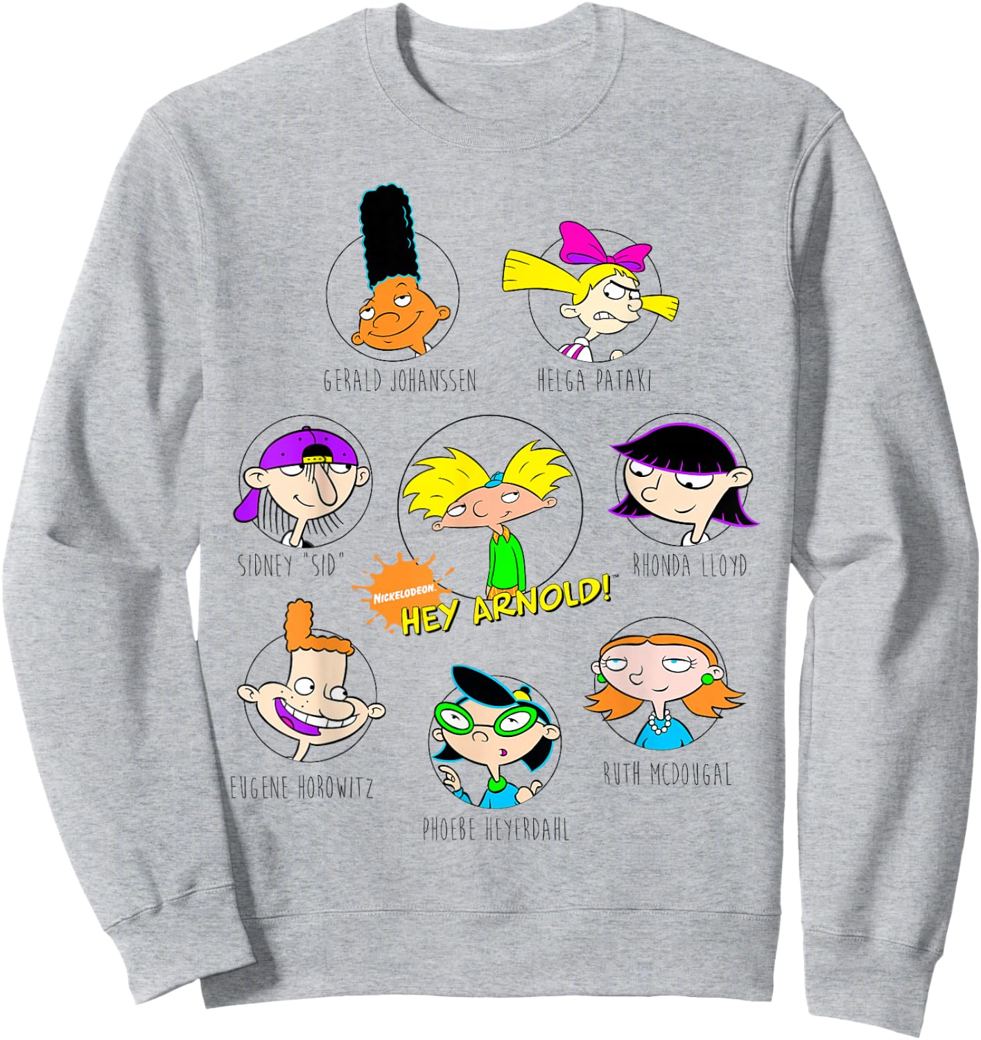 Nickelodeon Hey Arnold! Characters Graphic Sweatshirt - Sweatshirt | Ash