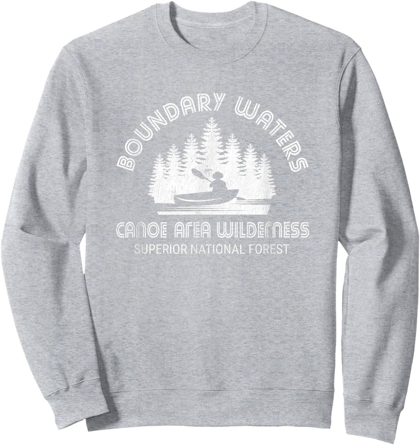 Boundary Waters Vintage Minnesota BWCA Shirt Sweatshirt - Sweatshirt | Ash