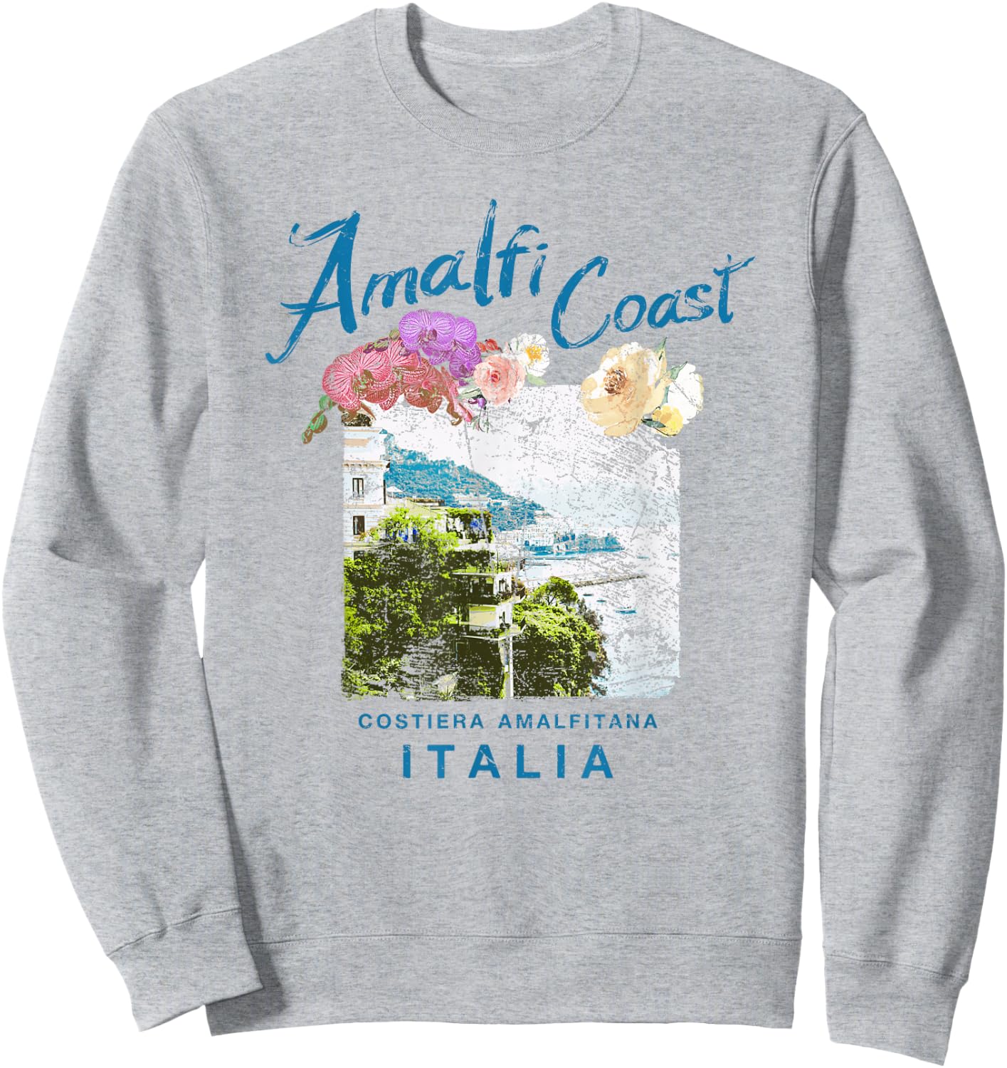 Italy Amalfi Coast Travel Italian Vintage Sweatshirt - Sweatshirt | Ash